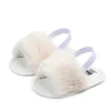 Baywell Baby Girls Leopard Plush Sandals Faux Fur Slides Sandals Newborn Non-Slip Shoes Indoor Outdoor Infant Slippers 0-18M - 9A - 13-18 Months - United States