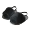 Baywell Baby Girls Leopard Plush Sandals Faux Fur Slides Sandals Newborn Non-Slip Shoes Indoor Outdoor Infant Slippers 0-18M - Image 8