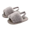 Baywell Baby Girls Leopard Plush Sandals Faux Fur Slides Sandals Newborn Non-Slip Shoes Indoor Outdoor Infant Slippers 0-18M - Image 17