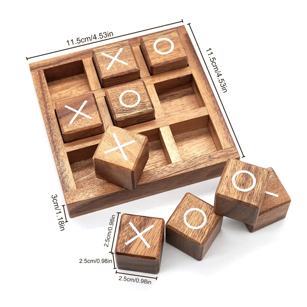 XO Wood Board Game Toy Leisure Parent-Child Interaction Game Board Chess Developing Intelligent Puzzle Game Educational Toys - Image 7