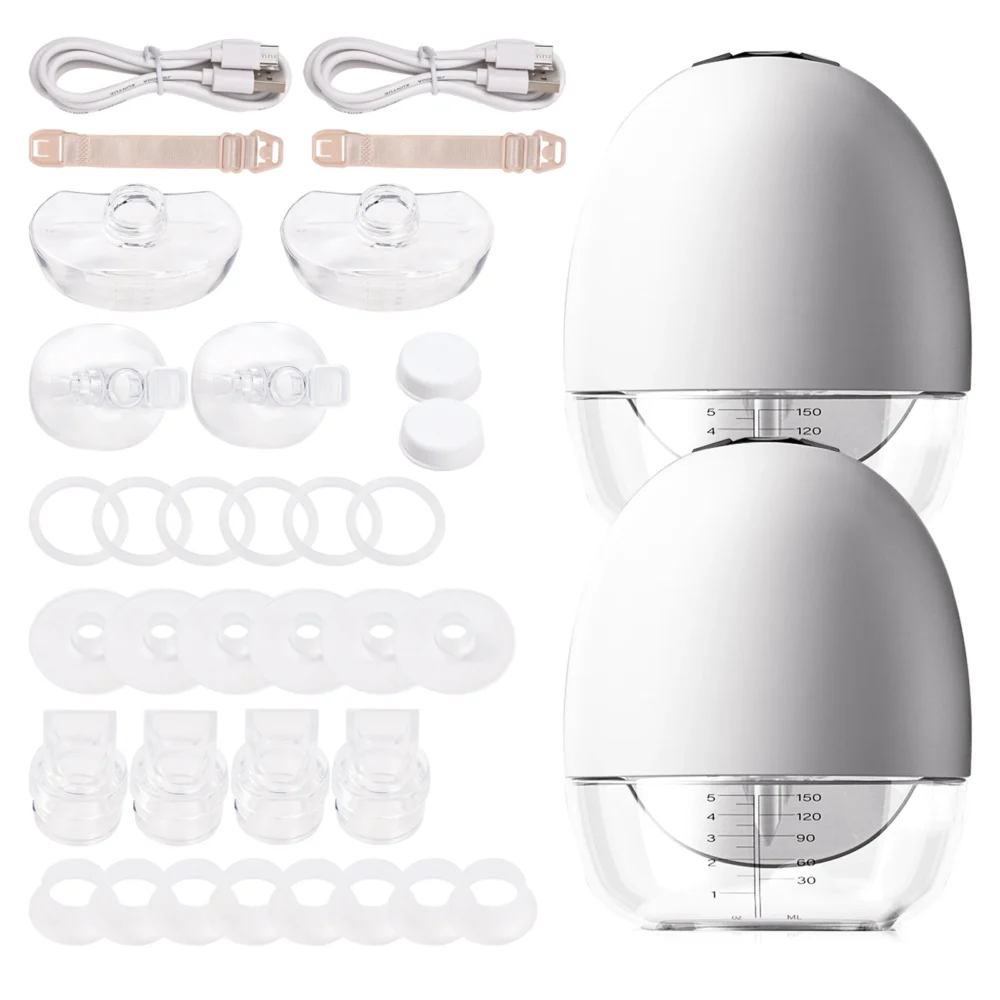 Portable Wearable Breast Pump Hands Free Electric Breast Pump with LED Screen for Breastfeeding 4 Modes 9Suction Level Low Noise - Image 8