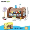 Spongebob Patrick Star Cartoon Krusty Krab Restaurant with Light Building Blocks Creative Figure Model Light Bricks Toys Gift - with figures light - GERMANY