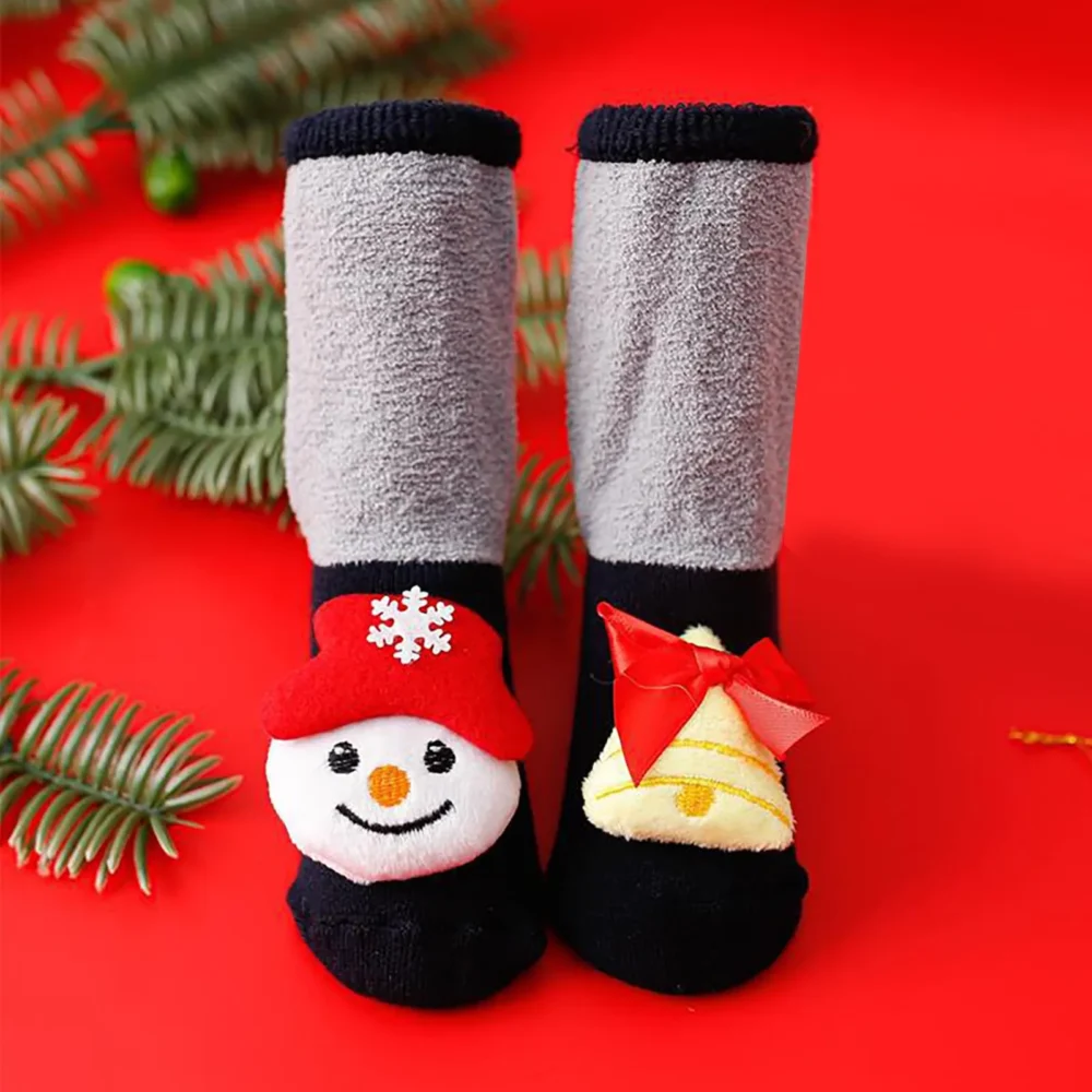 Christmas Newborn Baby Socks Cartoon Accessories Toddler Girls Kids Boys Children Infant Cotton Floor Sock New Year Stockings