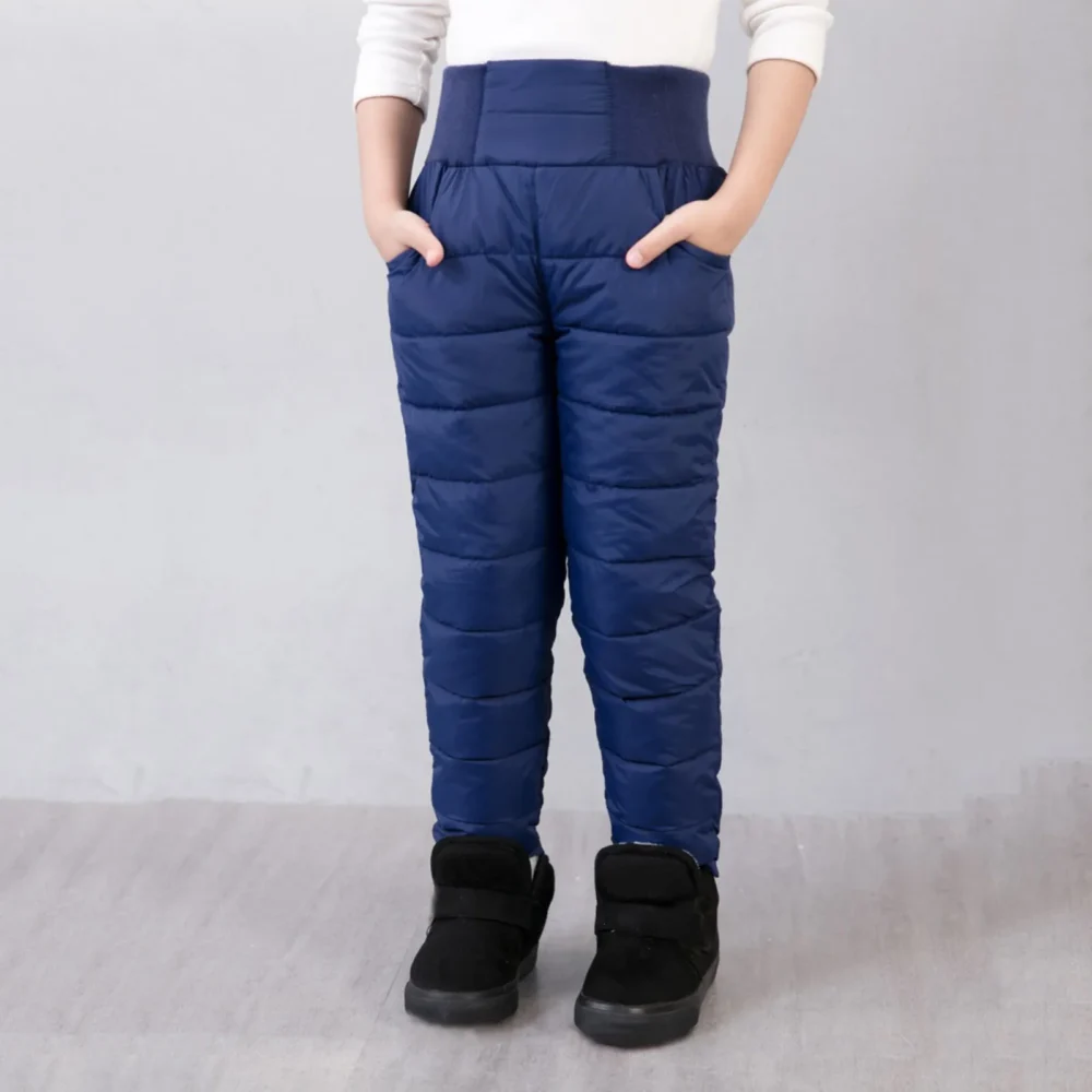 Little Girls Boys Solid Snow Pants Thick Winter Warm Kids Pants Baby Snowsuit 1218 Months Insulated Overalls Ski Set for Boys - Image 2