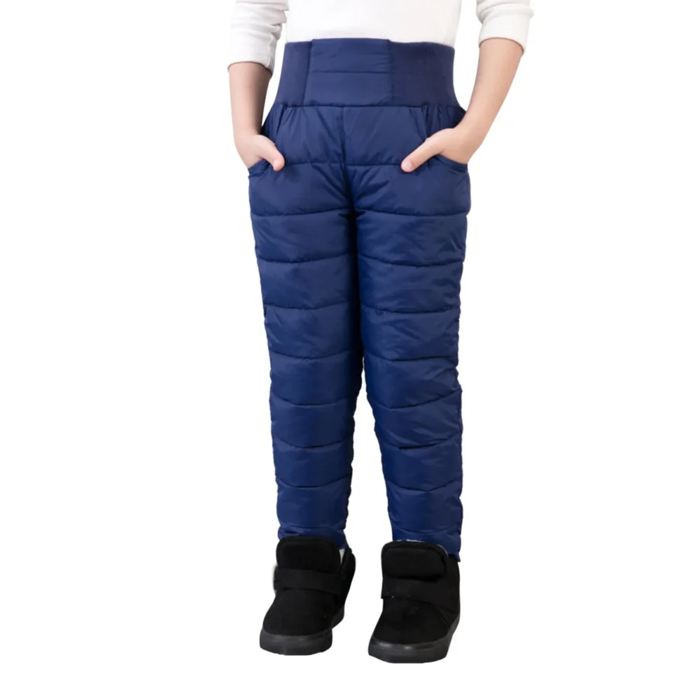 Little Girls Boys Solid Snow Pants Thick Winter Warm Kids Pants Baby Snowsuit 1218 Months Insulated Overalls Ski Set for Boys - Image 6