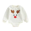 2023-09-07 Lioraitiin 0-24M Baby Boys Girls Christmas Rompers Long Sleeve O-Neck Reindeer Embroidery Fleece Jumpsuits Bodysuits - B - 6M - CHINA