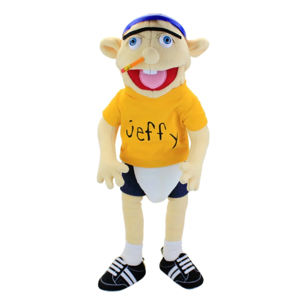 60cm Large Jeffy Boy Hand Puppet Plush Toys Removable Children Soft Doll Talk Show Party Props Puppet Stuffed Doll For Kids Gift - Image 14