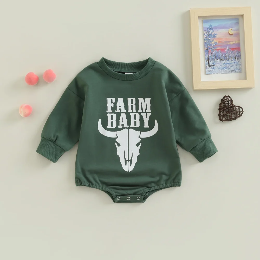 Citgeett Spring Autumn Infant Baby Boys Girls Jumpsuit Letter Print Long Sleeve Bodysuit Fall Clothes - Image 6