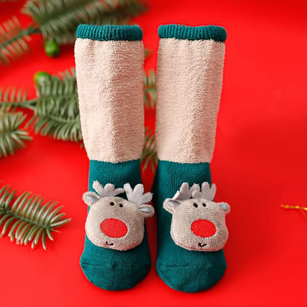 Christmas Newborn Baby Socks Cartoon Accessories Toddler Girls Kids Boys Children Infant Cotton Floor Sock New Year Stockings - Image 3