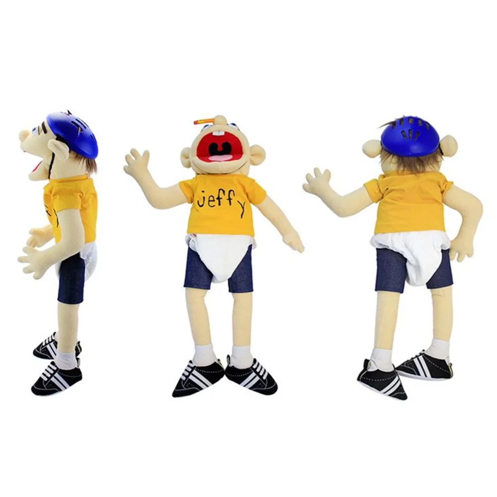 60cm Large Jeffy Boy Hand Puppet Plush Toys Removable Children Soft Doll Talk Show Party Props Puppet Stuffed Doll For Kids Gift - Image 16