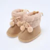 Baywell Winter Newborn Boys Soft Sole First walker Autumn Baby Shoes Girl 1 Year Toddler Fur Warm Snow Boots 0-18 Months - Image 38