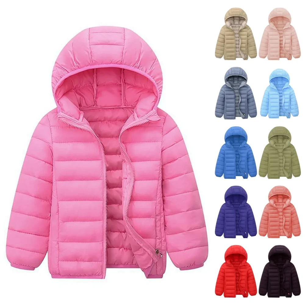 Jacket Big Girl Boy And Girls Coat Winter Lightweight Jackets Hooded Outerwear Girls Snow Pant And Coat Ropa De NiñA