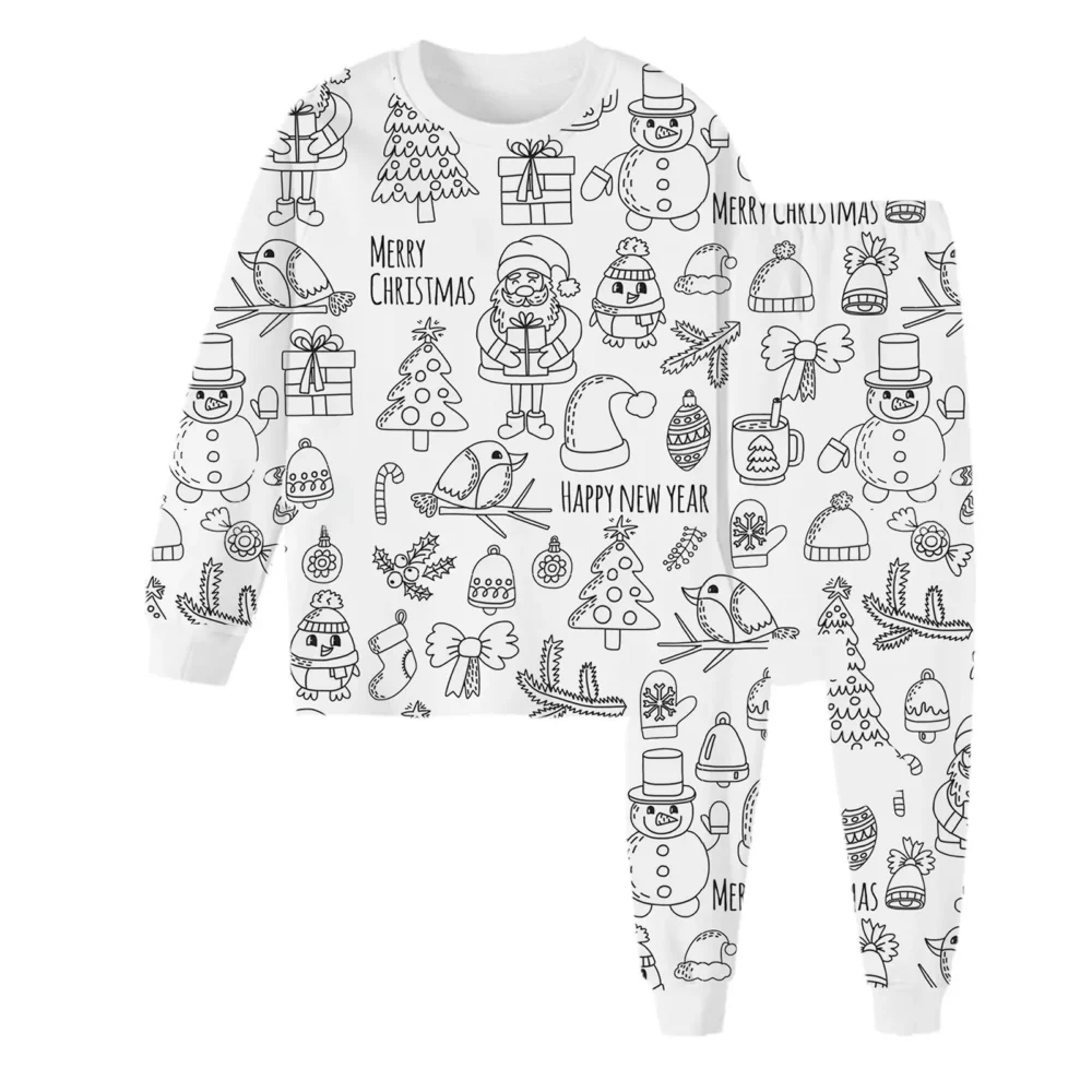 DIY New Born Clothes For Girls Kid Hand Painted Homewear Set Colouring Pajama Sets For Boy And Girl Can Play Winter Clothes Teen - Image 14